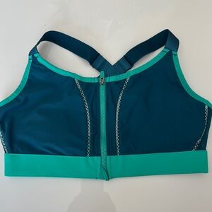 Fabletics “Zoe” high impact bra Teal and Green Sports Bra